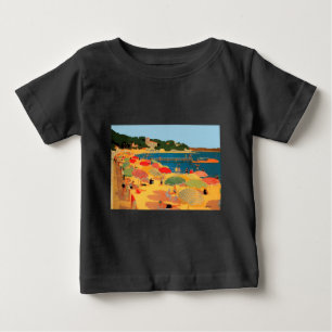 T-shirt Pour Bébé Plage vintage Côte d'Azur