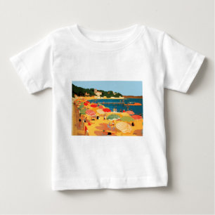 T-shirt Pour Bébé Plage vintage Côte d'Azur