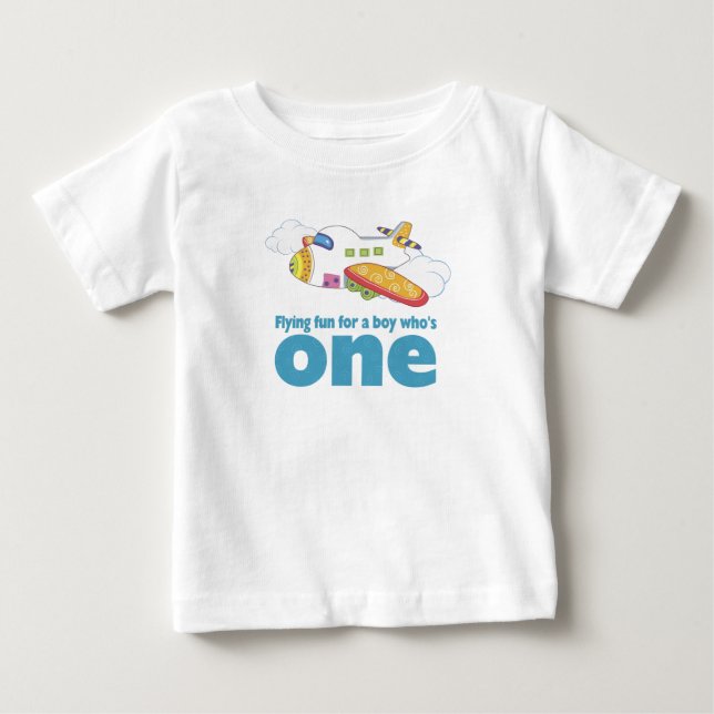 T-shirt Pour Bébé Plaisir volant pour un garçon de 1 ans (Devant)
