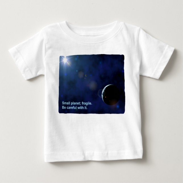 T-shirt Pour Bébé Planète fragile (Devant)