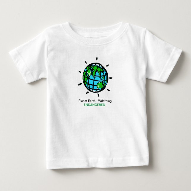 T-shirt Pour Bébé Planète TERRE - Conservation - Ecologie - Nature - (Devant)