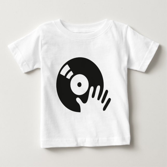 T-shirt Pour Bébé Plaque tournante d'éraflure du DJ (Devant)