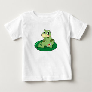 T-shirt Pour Bébé Plâtre Coeur Feuille de grenouille