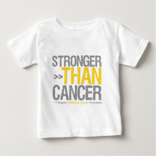 T-shirt Pour Bébé Plus fort que le Cancer - Cancer d'enfance