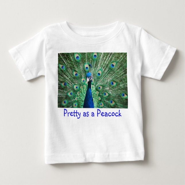 T-shirt Pour Bébé Plutôt comme un paon (Devant)