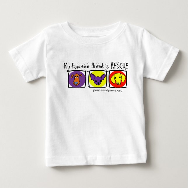 T-shirt Pour Bébé PNP Kids Ma race préférée est Secourue (Devant)