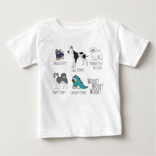 T-shirt Pour Bébé Poème chiot