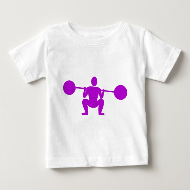T-shirt Pour Bébé Poids Lifter 01 - Violet (Devant)