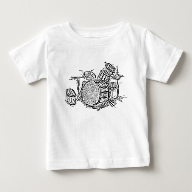 T-shirt Pour Bébé Poignée à tambour (Devant)