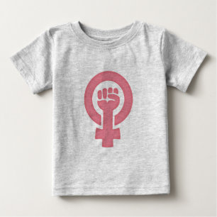 T-shirt Pour Bébé Poing féministe