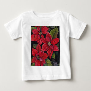 T-shirt Pour Bébé Poinsététie Vibrante En Aquarelle