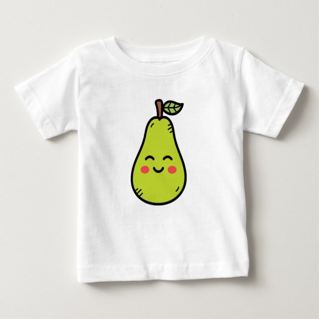 T-shirt Pour Bébé Poire Jolie (Devant)
