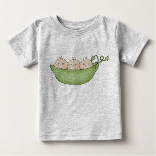 T-shirt Pour Bébé Pois de triplet dans une cosse