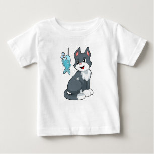 T-shirt Pour Bébé Poisson de chat