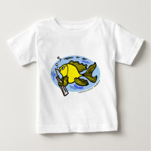 T-shirt Pour Bébé Poisson et eau potable - mignon et drôle de t-shi