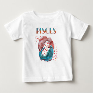 T-shirt Pour Bébé Poissons Zodiaque Horoscope Signe d'Eau Astrologie