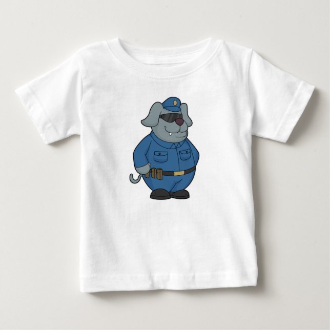 T-shirt Pour Bébé Police à chiens (Devant)