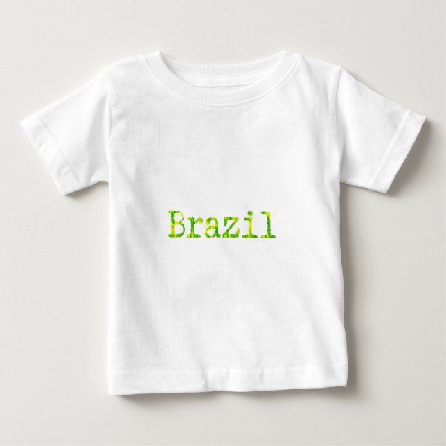 T-shirt Pour Bébé Police verte et jaune du Brésil (Devant)