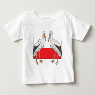 T-shirt Pour Bébé Polish white stork