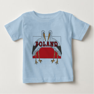 T-shirt Pour Bébé Polish white Stork