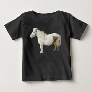 T-shirt Pour Bébé Poney miniature cheval blanc MINIATURE petit anima