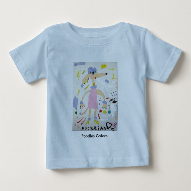 T-shirt Pour Bébé Poodles Galore Baby (Devant)