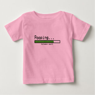 T-shirt Pour Bébé Pooping… Attendez svp