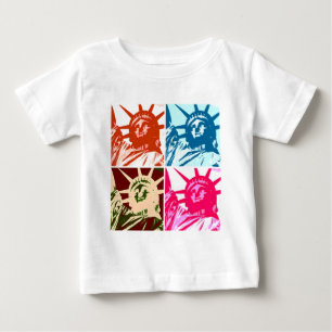T-shirt Pour Bébé Pop Art Lady Liberty New York City