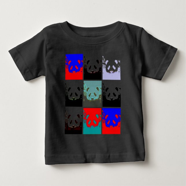 T-shirt Pour Bébé Pop Art Panda (Devant)