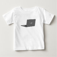 Portable gris avec logo d'oiseau