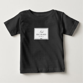 T-shirt Pour Bébé Porte-Alliance Personnalisé Nom Nœud Papillon Mign
