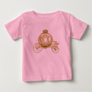 T-shirt Pour Bébé Porte Princesse rose et or Bébé fille
