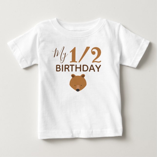 T-shirt Pour Bébé Portez mon demi-anniversaire (Devant)