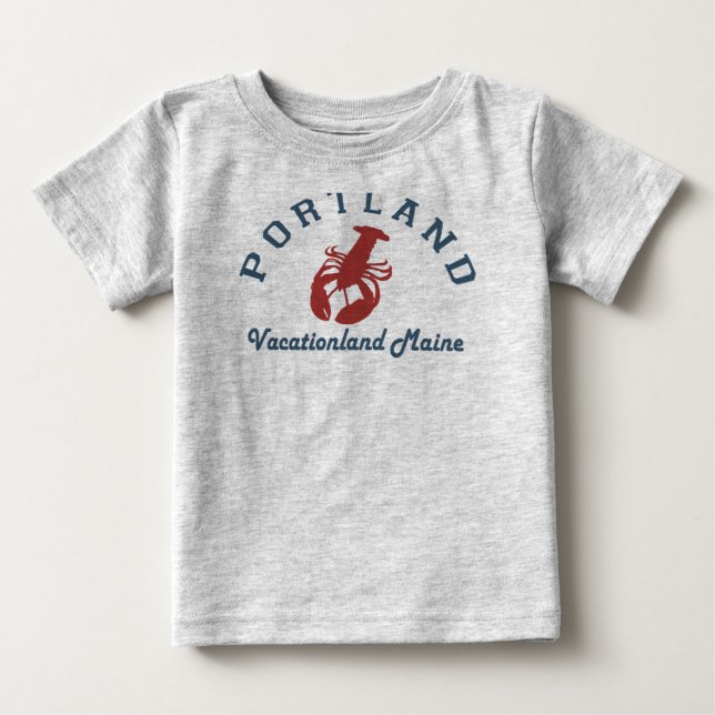T-shirt Pour Bébé Portland Maine (2) (Devant)