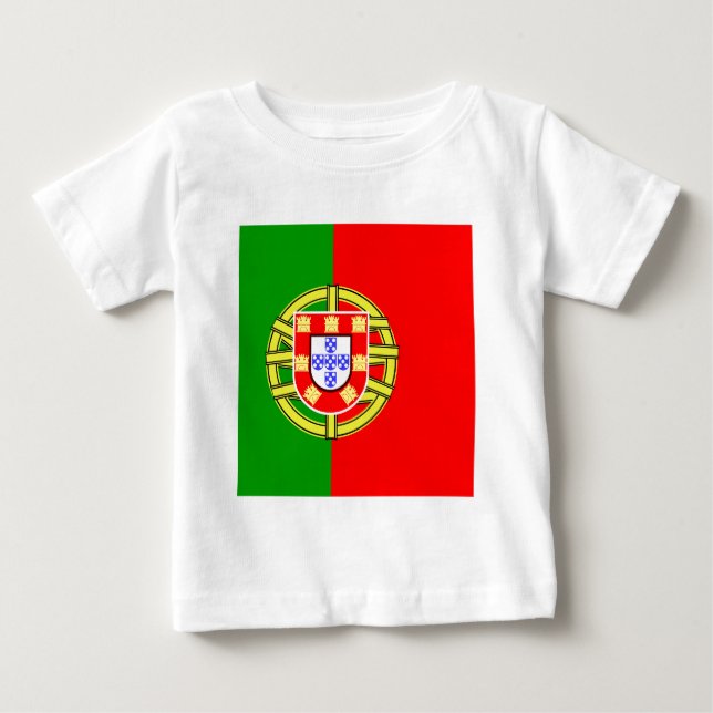 T-shirt Pour Bébé Portugal Drapeau de haute qualité (Devant)
