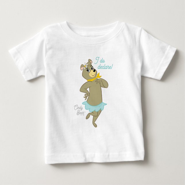 T-shirt Pour Bébé Pose Joueuse de Cindy Bear (Devant)