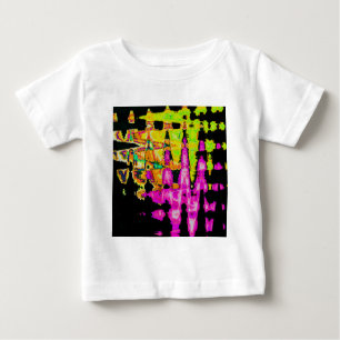 T-shirt Pour Bébé Poster d'art Abstrait Neon Glitch Imprimer