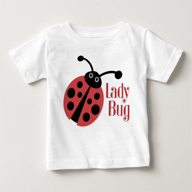 T-shirt Pour Bébé Poster de animal Ladybug mignon (Devant)