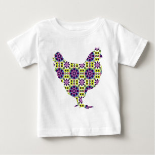 T-shirt Pour Bébé Poule moderne lumineuse