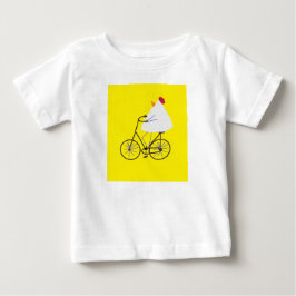 T-shirt Pour Bébé Poule motarde impertinente