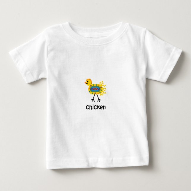 T-shirt Pour Bébé Poulet (Devant)