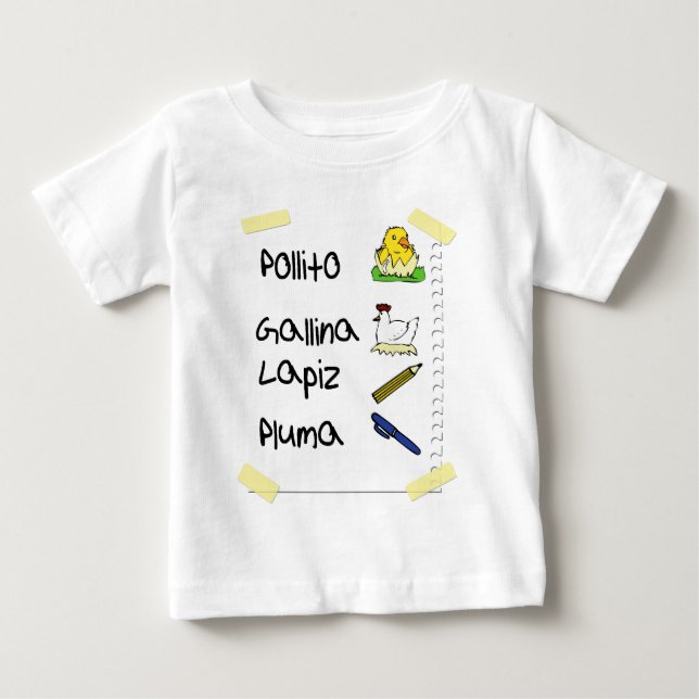 T-shirt Pour Bébé Poulet de Pollito (Devant)