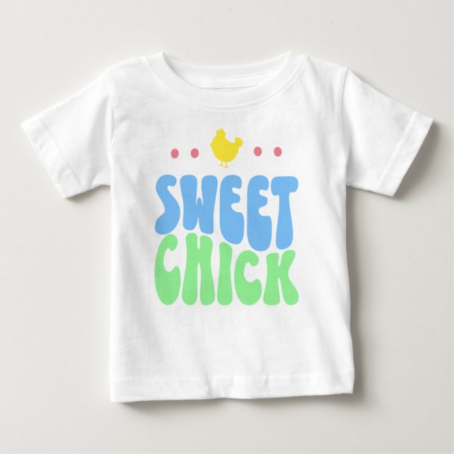 T-shirt Pour Bébé Poulet Mignon (Devant)