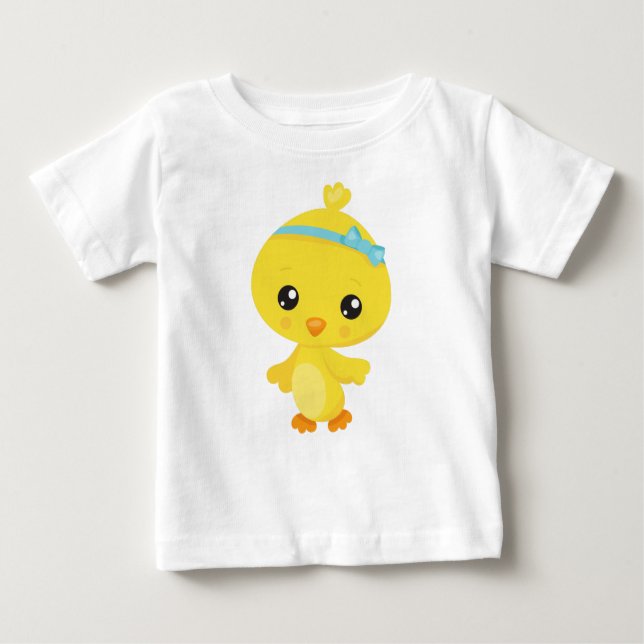 T-shirt Pour Bébé Poulet mignon, Poulet Bébé, Poulets, Petit Poulet (Devant)