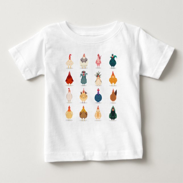 T-shirt Pour Bébé  Poulet mou (Devant)