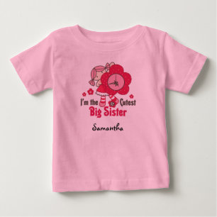 T-shirt Pour Bébé Poupée de cerf personnalisable Grosse soeur