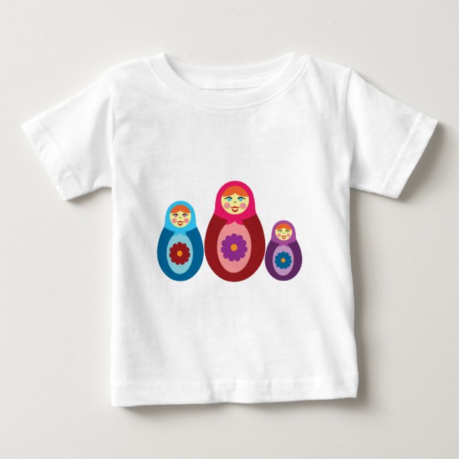 T-shirt Pour Bébé Poupées de Matryoshka (Devant)