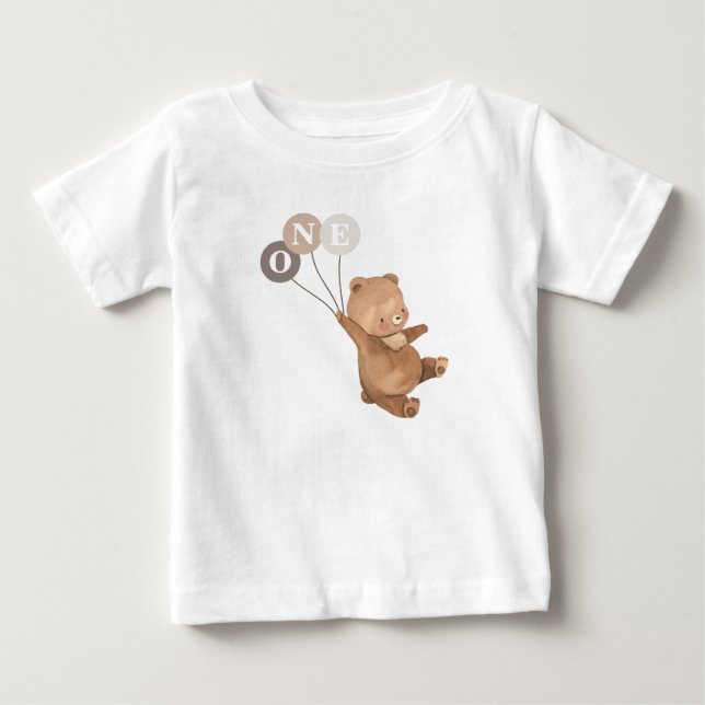 T-Shirt pour bébé pour son 1er anniversaire avec u (Devant)