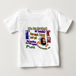 T-shirt Pour Bébé Pourquoi course aux pieds nus ?