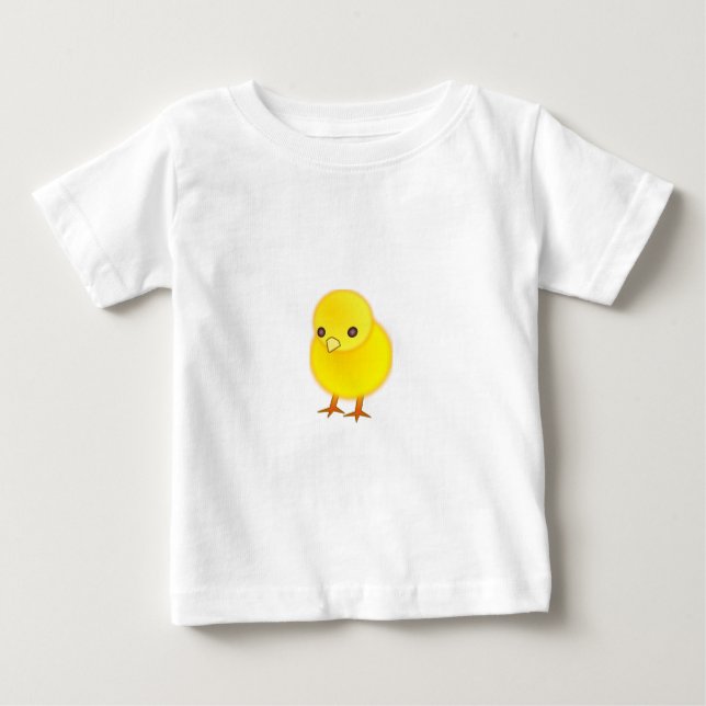 T-shirt Pour Bébé Poussin T-Chemise-Animal-Jaune de bébé de (Devant)